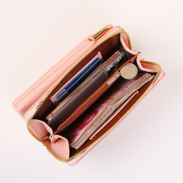 Flower Embroidery Phone Bag With Lock Buckle Outdoor Long Wallet Fashion Shoulder And Crossbody Bags - Image 9