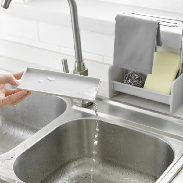 Kitchen Stainless Steel Rag Rack Sponge Rag Ventilating And Draining Rack Bottom Detachable Rag Rack In Stock - Image 3