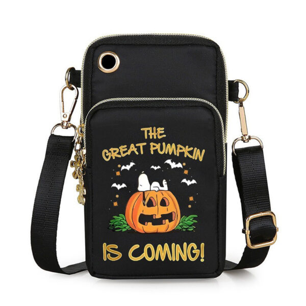 Halloween Pumpkin Pattern Phone Bag Coin Wallet Cute Mini Crossbody Shoulder Bags For Kids Women - Image 5
