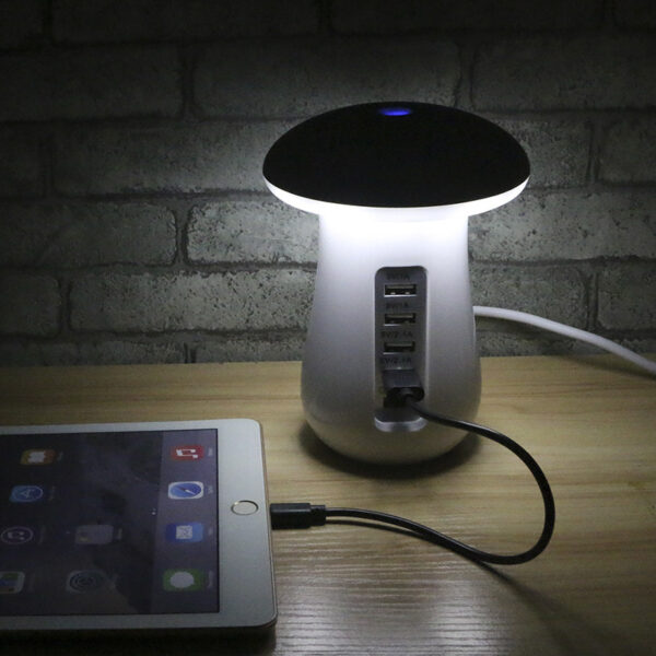 2 In 1 Multifunction Mushroom Lamp LED Lamp Holder USB Charger Home Office Supplies - Image 7