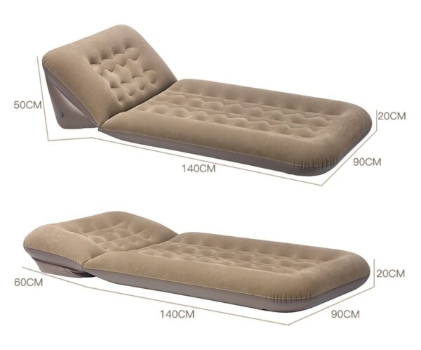 Car Travel Bed Sofa Bed Vietnam Inflat Car Travel Bed Camas Flocking Clothinflat Car Mattress Air Bed Pvc Black Seat - Image 2