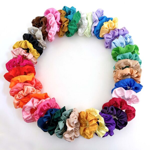 Solid Color Large Intestine Hair Ring Flower Hair Band Hair Accessories Rubber Band For Hair Ties - Image 5
