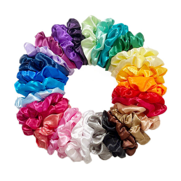 Solid Color Large Intestine Hair Ring Flower Hair Band Hair Accessories Rubber Band For Hair Ties - Image 3