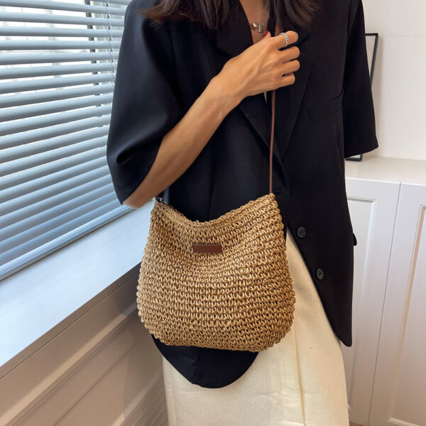 Niche Design Vacation Straw Tote Bag - Image 8