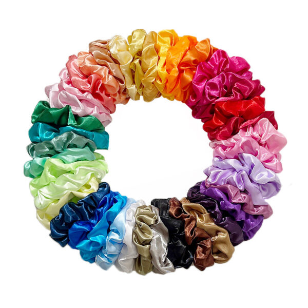 Solid Color Large Intestine Hair Ring Flower Hair Band Hair Accessories Rubber Band For Hair Ties - Image 7