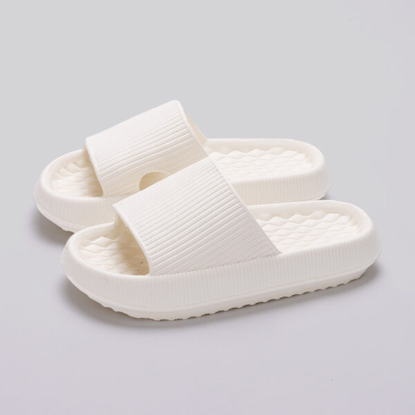 Summer EVA Slippers Solid Color Rhombus Stripe Anti-slip Slippers New Women's Home Shoes - Image 6