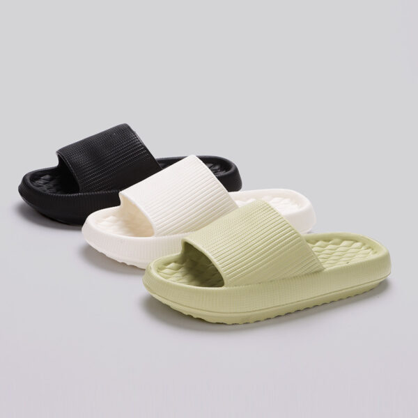 Summer EVA Slippers Solid Color Rhombus Stripe Anti-slip Slippers New Women's Home Shoes - Image 10
