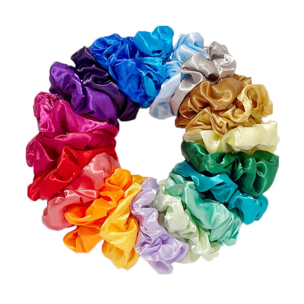 Solid Color Large Intestine Hair Ring Flower Hair Band Hair Accessories Rubber Band For Hair Ties - Image 6