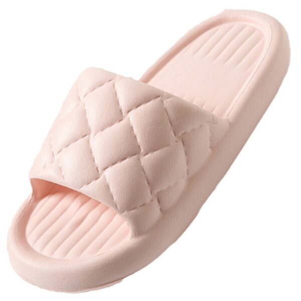 New Rhombus Home Slippers Summer Non-slip Floor Bathroom Slipper Lightweight Simple House Shoes For Women Men - Image 8