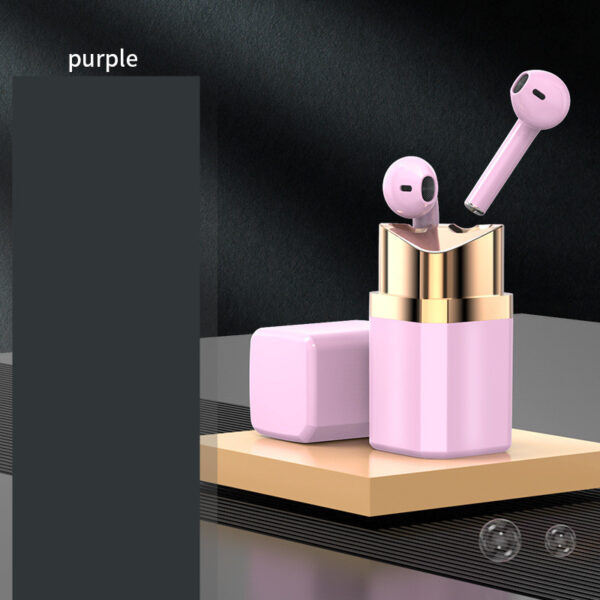 Fashion Individual Earphone Lipstick Bluetooth Earphone In-ear Noise Reduction - Image 3